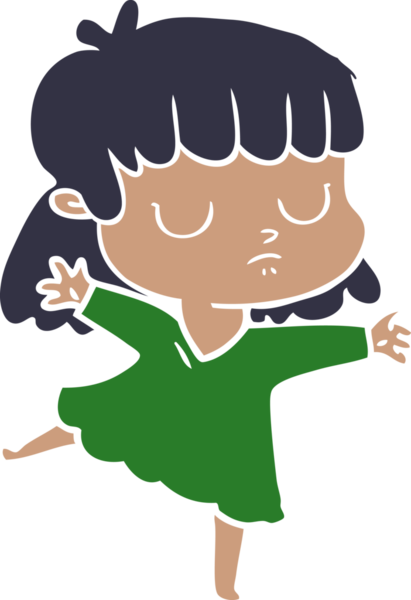 Düz renkli karikatür, ilgisiz kadın bir insan tarafından çizilmiş.