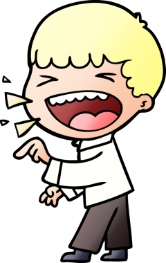 Bir insan tarafından çizilmiş gülen adam.