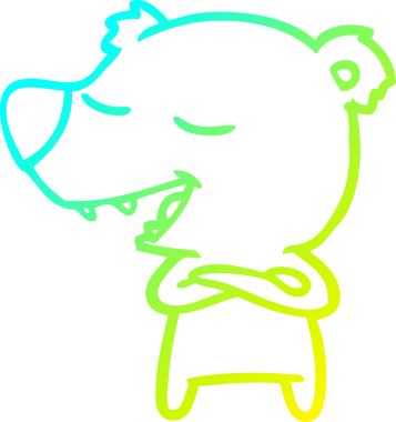 Bir insan tarafından çizilmiş kutup ayısının soğuk çizgi çizimi.