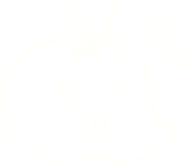 Bir insan tarafından çizilen ısırılmış elma tebeşiri.