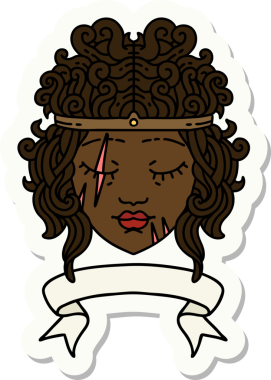 Bir insan tarafından çizilmiş barbar bir insan karakterinin çıkartması.