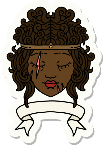 Bir insan tarafından çizilmiş barbar bir insan karakterinin çıkartması.