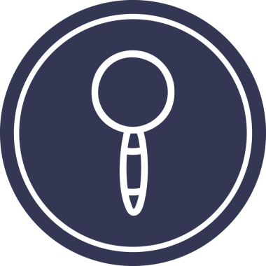 Bir insan tarafından çizilmiş büyüteç dairesel simge