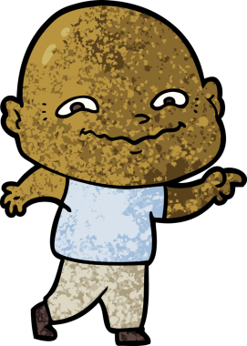 Bir insan tarafından çizilmiş ürkütücü bir çizgi film.