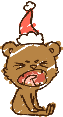 Bir insan tarafından çizilmiş Noel Ayısı Tebeşiri