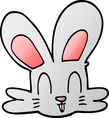 Bir insan tarafından çizilmiş şirin tavşan.