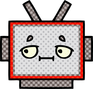 Bir insan tarafından çizilmiş robot kafanın çizgi romanı.