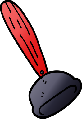 Bir insan tarafından çizilmiş karalama tuvalet pompası.