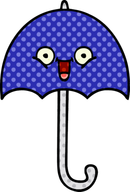 Bir insan tarafından çizilmiş bir şemsiye çizgi filmi.