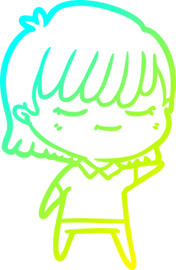 Bir insan tarafından çizilmiş bir karikatür kadın çizimi.