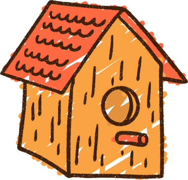 Bir insan tarafından çizilen Kuş Evi Tebeşiri