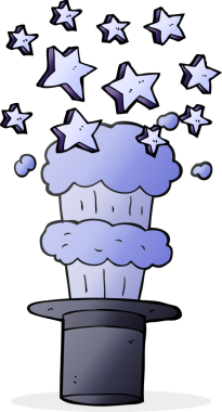 Bir insan tarafından çizilmiş el yapımı sihirli silindir şapka.