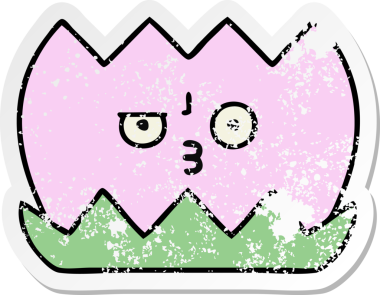 Bir insan tarafından çizilmiş tatlı bir nilüfer çiçeğinin sıkıntılı çıkartması.