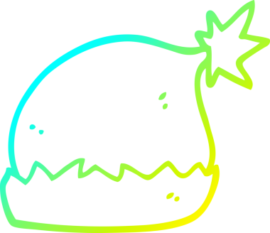 Bir insan tarafından çizilmiş bir Noel Baba çizgi çizimi.