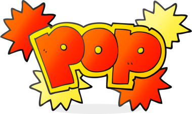 Bir insan tarafından çizilmiş serbest çizim pop patlama sembolü