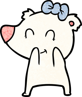 Bir insan tarafından çizilmiş kutup ayısı karikatürü