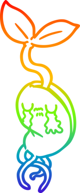 gökkuşağı gradyan çizgi çizimi bir insan tarafından çizilmiş filizlenen bir çizgi