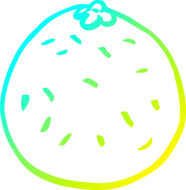 Bir insan tarafından çizilmiş turuncu turuncu bir çizgi.