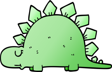 Bir insan tarafından çizilmiş tarih öncesi dinozor karalaması.