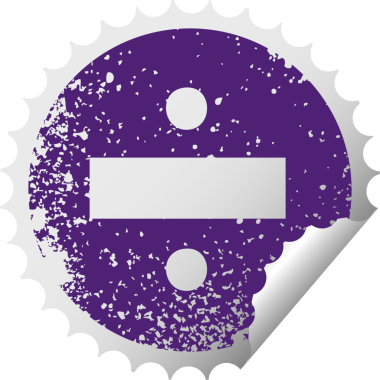 Bir insan tarafından çizilmiş bölme sembolünün çizilmiş dairesel kabuk soyma etiketi