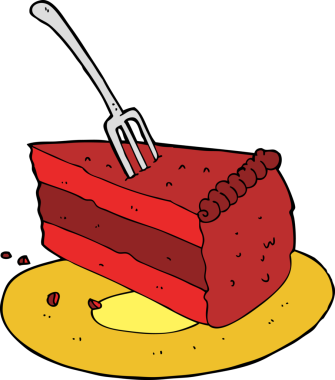 Bir insan tarafından çizilmiş çizgi film pastası.