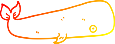 Bir insan tarafından çizilmiş karikatür deniz balinası çizimi.