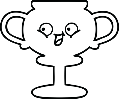 Bir insan tarafından çizilmiş bir kupanın çizgi çizimi