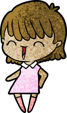 Bir insan tarafından çizilmiş karikatür kadın.