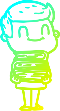 Bir insan tarafından çizilmiş karikatür cana yakın bir adamın çizimi.