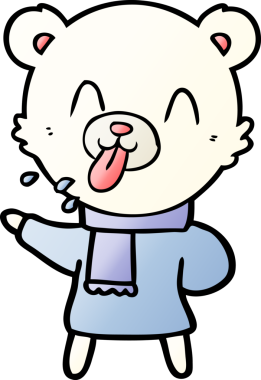 Bir insan tarafından çizilmiş kaba çizgi film ayısı.