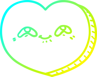 Bir insan tarafından çizilmiş bir aşk karikatürü çizimi.