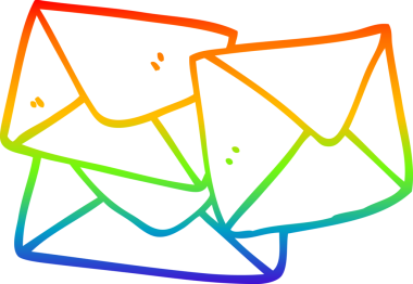 gökkuşağı gradyanı bir insan tarafından çizilmiş bir karikatür çizimi