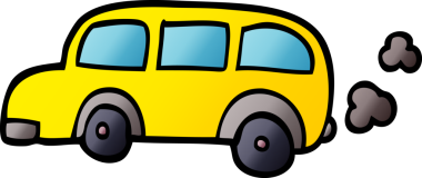 Bir insan tarafından çizilmiş karalama okul otobüsü.