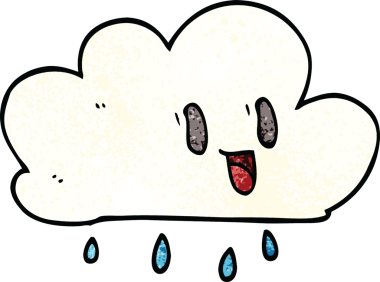 Bir insan tarafından çizilmiş karikatür karalaması etkileyici hava bulutu