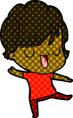 Bir insan tarafından çizilmiş bir karikatür kadın konuşuyor.