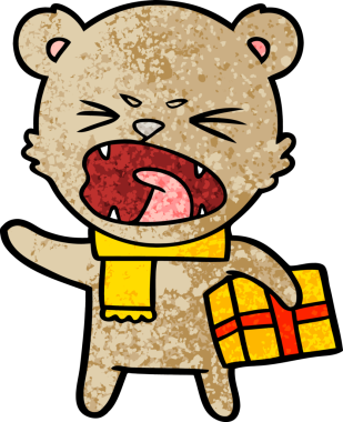 Bir insan tarafından çizilmiş ayı karikatürü çizicisi