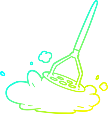 Bir insan tarafından çizilmiş patates ezicinin soğuk gradyan çizimi.