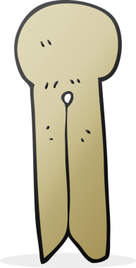 Bir insan tarafından çizilmiş eski usul tahta çivi.