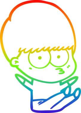 gökkuşağı gradyan çizgisi bir insan tarafından çizilmiş sinirli bir çizgi çocuk çizimi