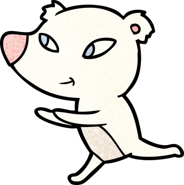 Bir insan tarafından çizilmiş kutup ayısı karikatürü