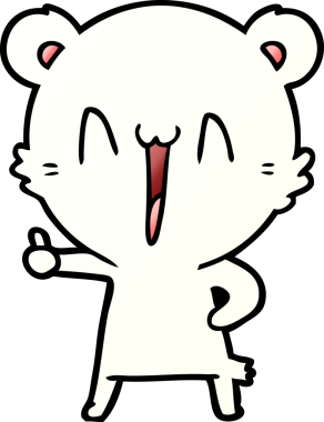 Bir insan tarafından çizilmiş kutup ayısı karikatürü