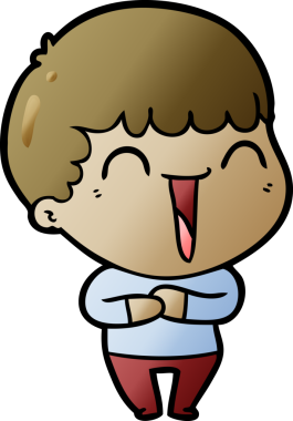 Bir insan tarafından çizilmiş mutlu bir adam.