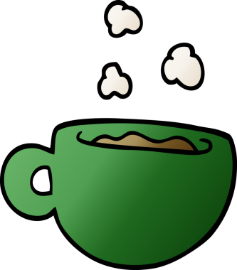 Bir insan tarafından çizilmiş karalama çay fincanı