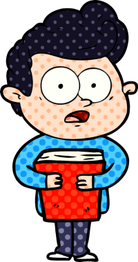 Bir insan tarafından çizilmiş çizgi film bakışlı adam.