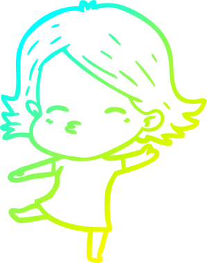 Bir insan tarafından çizilmiş çizgi film karakteri.