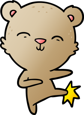 Bir insan tarafından çizilmiş bir çizgi film karakteri.