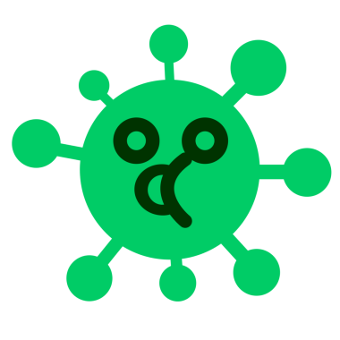 Bir insan tarafından çizilmiş boş bir göz virüsü.