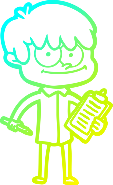 Bir insan tarafından çizilmiş mutlu bir çizgi film karakteri çizimi.