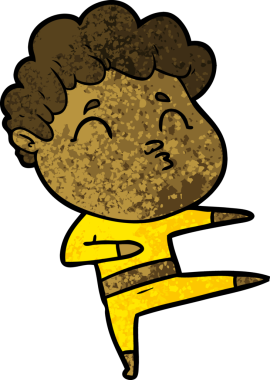 Çizgi film adamı somurtuyor Bir insan tarafından çizilmiş