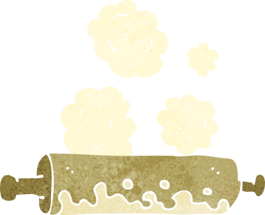 Bir insan tarafından çizilmiş merdane.